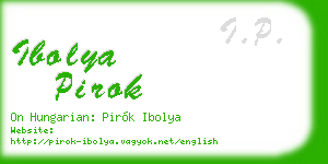 ibolya pirok business card